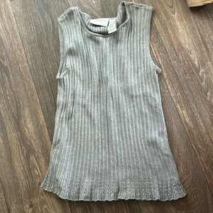 Gray sleeveless sweater